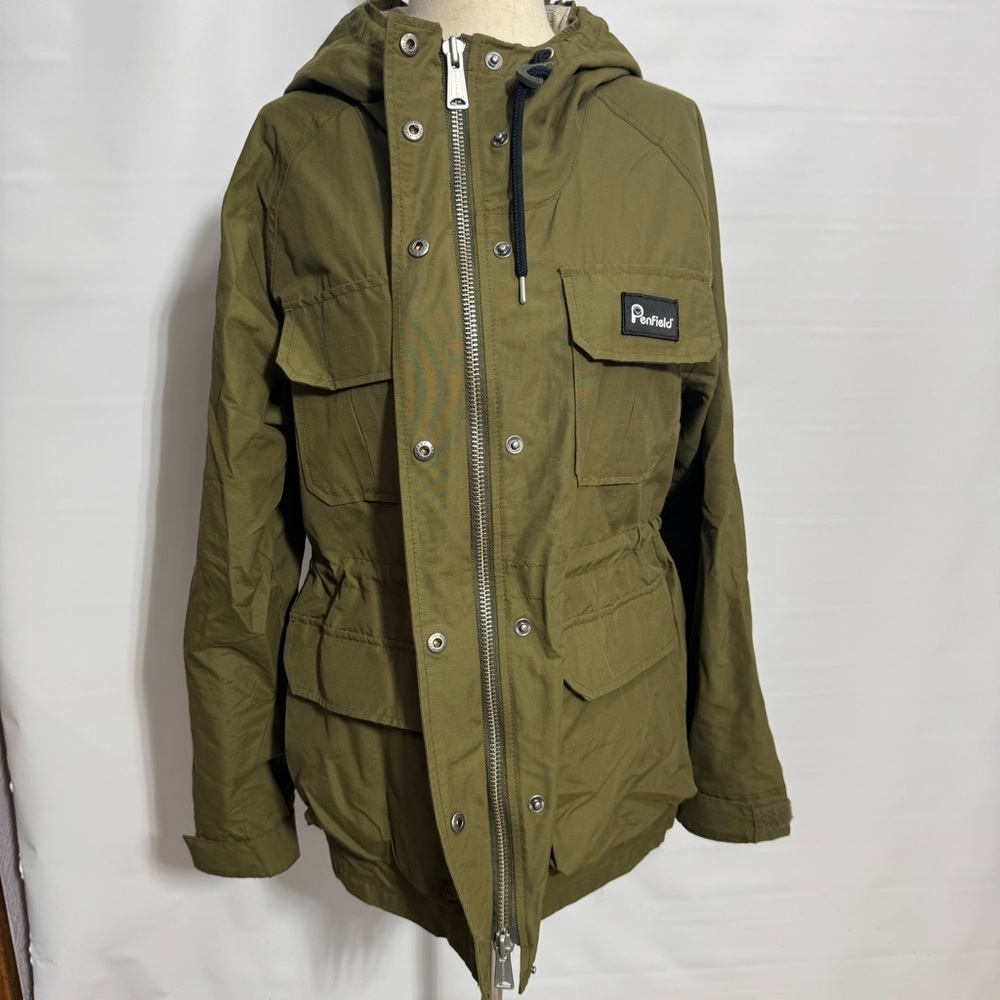 Madewell x Penfield • Kasson Flannel Lined Rain Field Cargo Jacket Olive Green S - Picture 10 of 16
